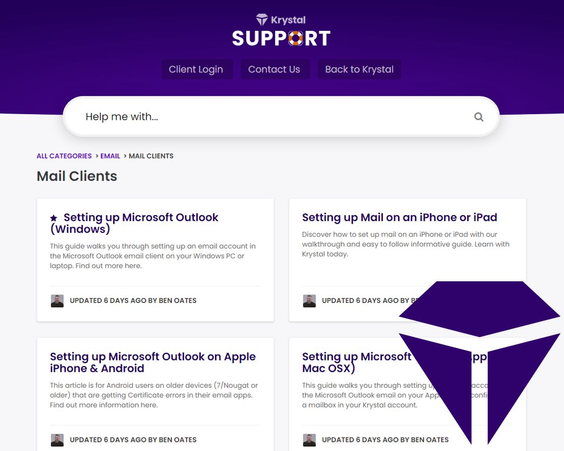 Set up email in most email clients
