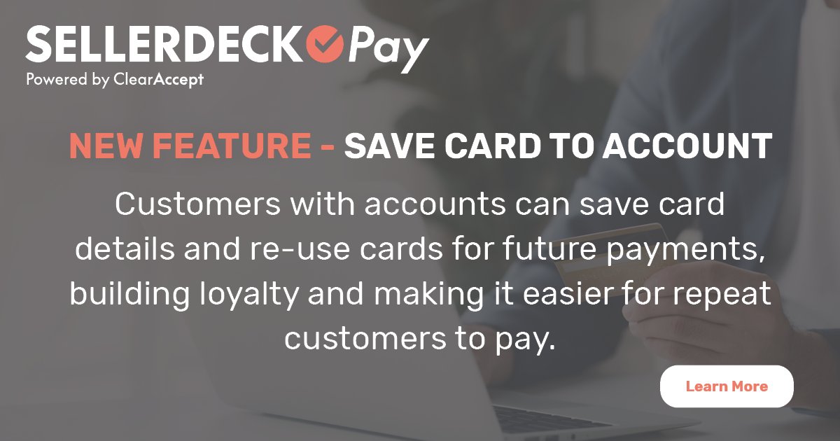 Sellerdeck Pay by ClearAccept - Payment processing for ecommerce websites.