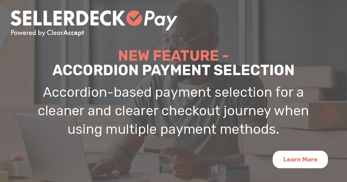 Sellerdeck Pay by ClearAccept - Payment processing for ecommerce websites.
